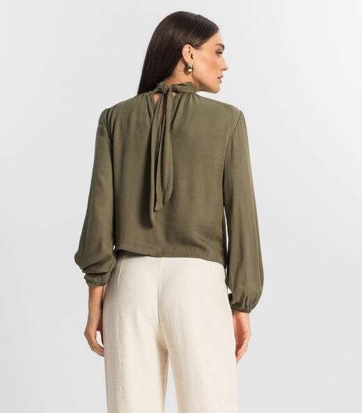 Blusa Viscose Manga Longa Endless Verde