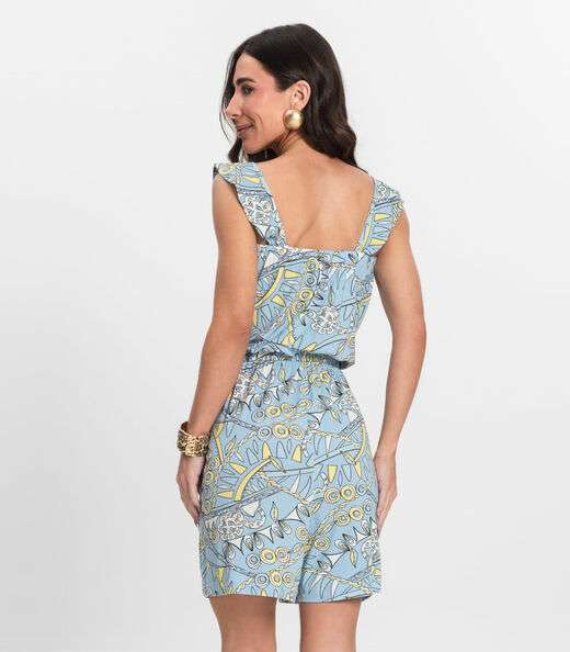 Macaquinho Feminino Curto Infinita Cor Azul