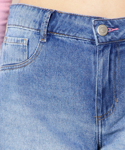Short Jeans Feminino Barra Desfiada Marisa