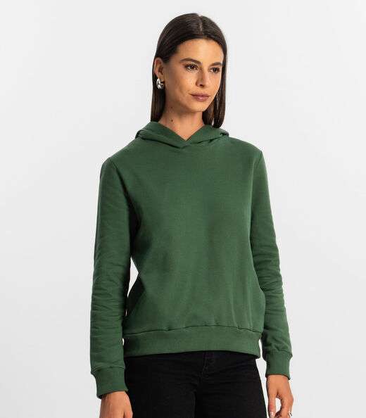 Blusão com Capuz Feminino Rovitex Verde