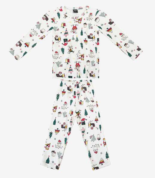 Pijama Masculino Infantil Select Bege