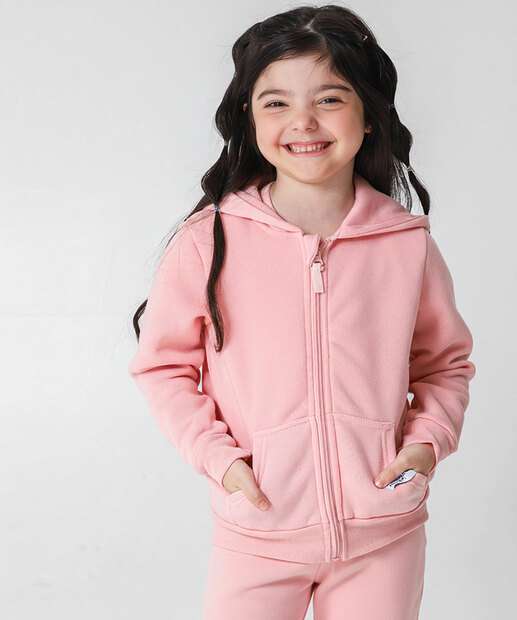 Image_Casaco Infantil Moletom Flanelado Marisa Tam 4 a 10 Rosa