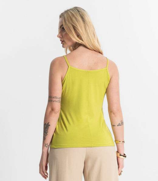 Blusa Feminina de Alças Básica Rovitex Verde