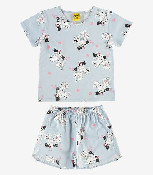 Pijama Meia Malha Rovi Kids Azul