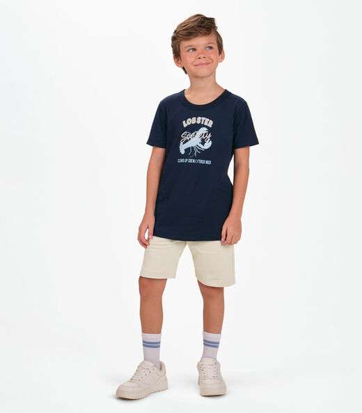 Conjunto Camiseta com Bermuda Menino Trick Nick Azul
