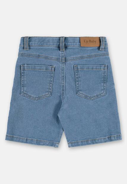 Bermuda Infantil em Jeans e Elastano Up Baby