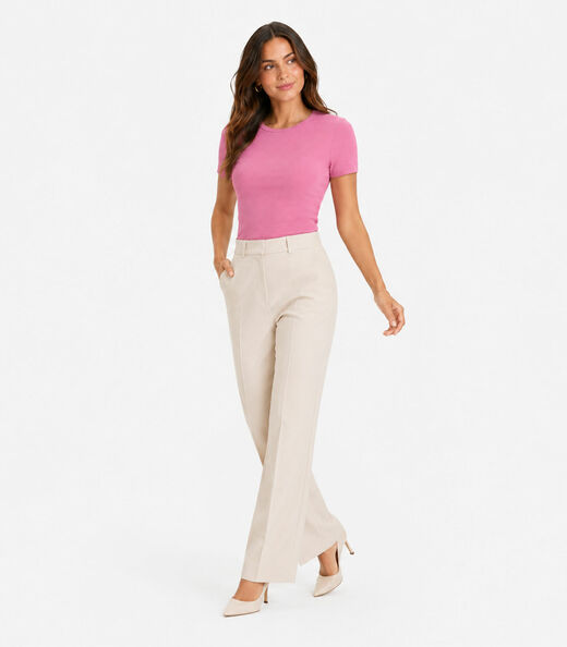 Blusa Feminina Justa Em Malha Classic Infinita Cor Rosa