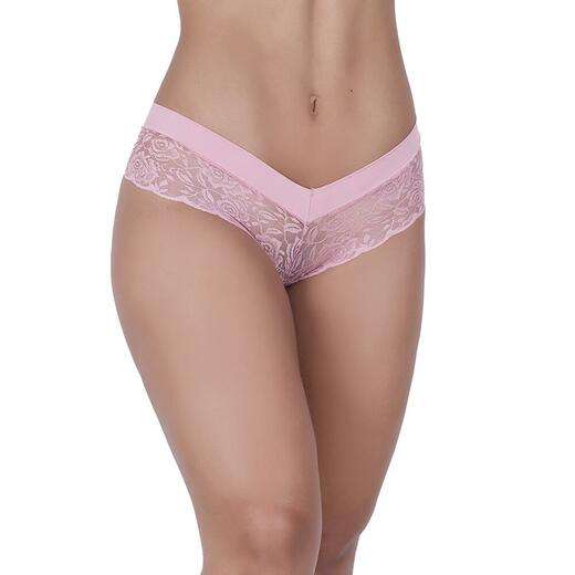 Kit 5 Calcinhas Cinderela Renda e Microfibra Concept Lingerie Multicolorido