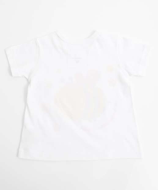 Camiseta Infantil Abelha Marisa Tam 1 a 3 Off White