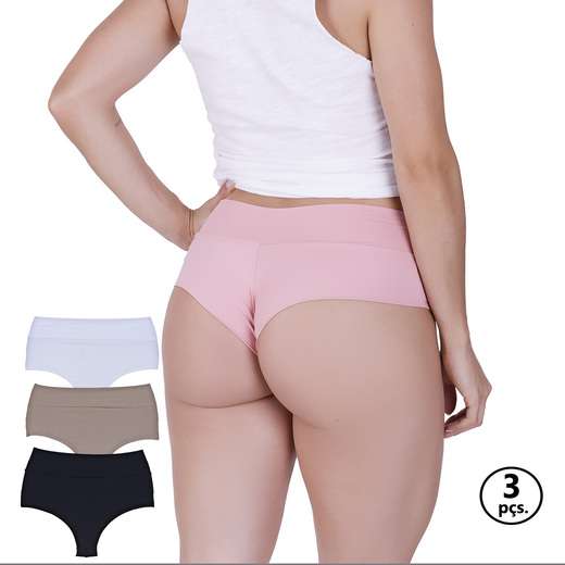 Image_Kit 3 Calcinhas Super Conforto Concept Lingerie Multicolorido