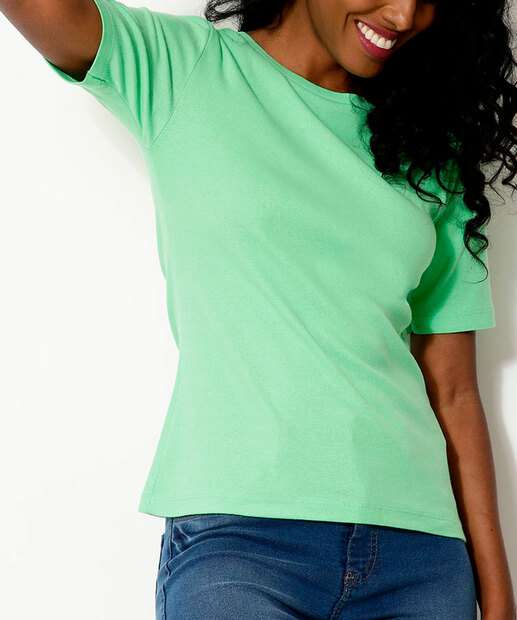 Image_Blusa Feminina Básica Manga Curta Marisa