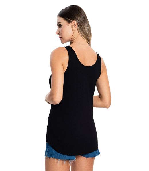 Regata Feminina Básica Rovitex Preto