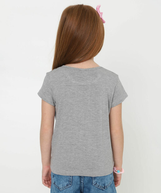 Blusa Infantil Estampa Urso Marisa Tam 4 a 10 Cinza