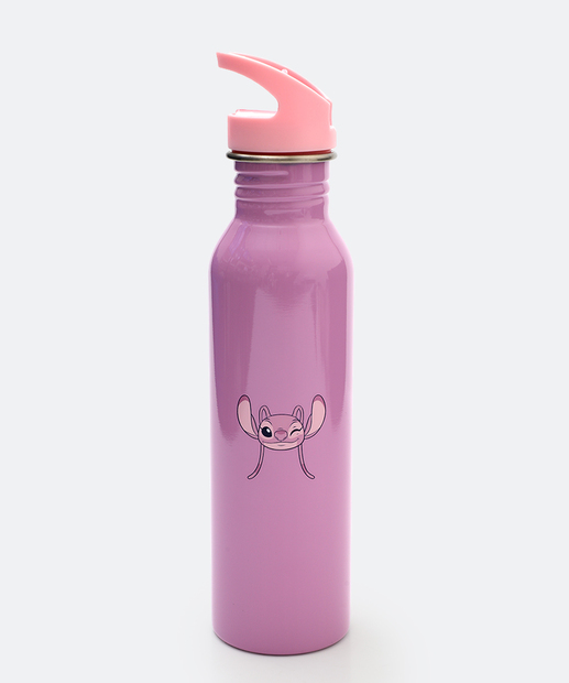 Image_Garrafa Squeeze Alumínio 650ml Stitch Rosa