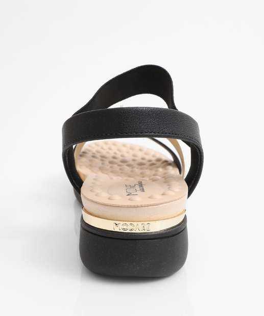 Sandália Feminina Flatform Tiras Modare Preto