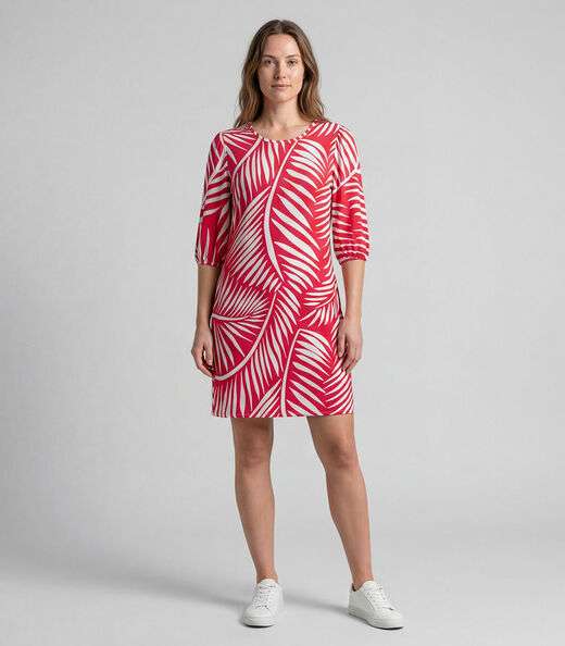 Image_Vestido Midi Com Manga Flare 3/4 Infinita Cor Vermelho