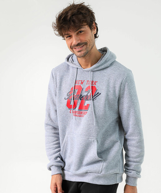 Image_Blusão Masculino Moletom Capuz Estampado Marisa Cinza