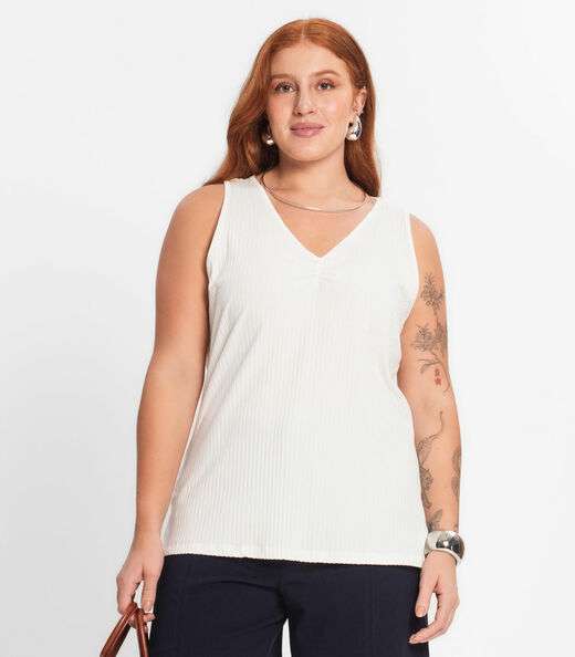 Image_Regata Plus Size Em Ribana Canelada Secret Glam Bege