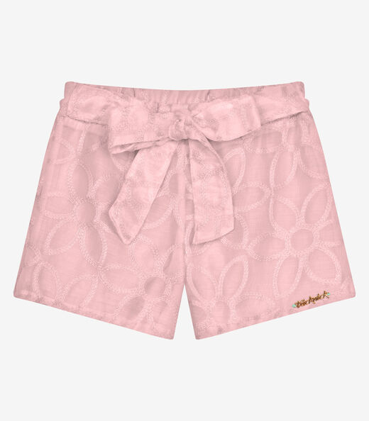 Conjunto Infantil Blusa Com Shorts Trick Nick Rosa