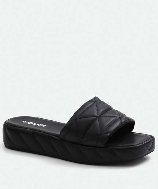 Tamanco Feminino Slide Flatform Matelassê Quiz