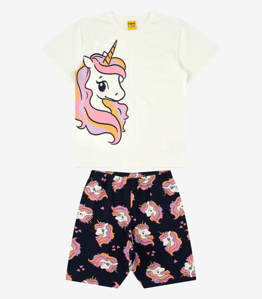 Conjunto Blusa com Ciclista Menina Rovi Kids Bege