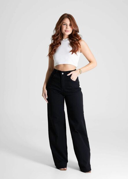 Calça Sarja Sawary Wide Leg - 280634