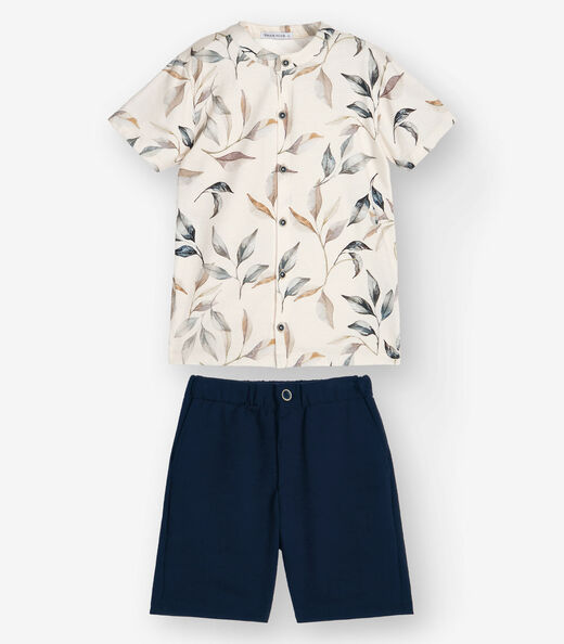 Camiseta Menino em Meia Malha Trick Nick Bege