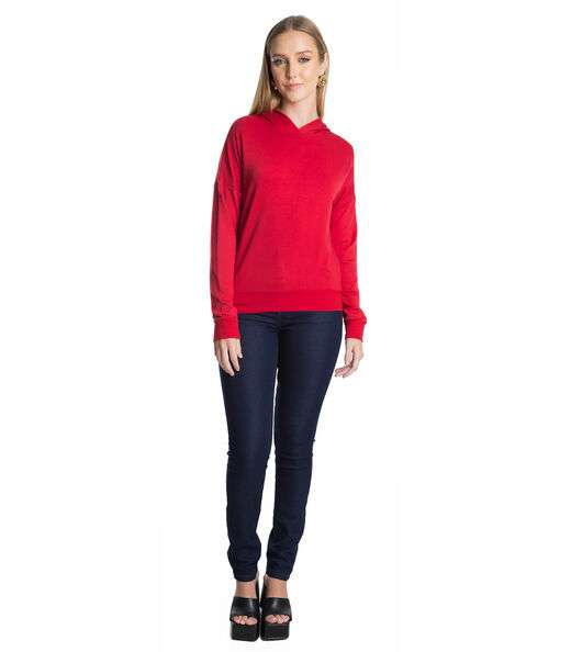 Blusão Com Capuz Feminino Rovitex Vermelho