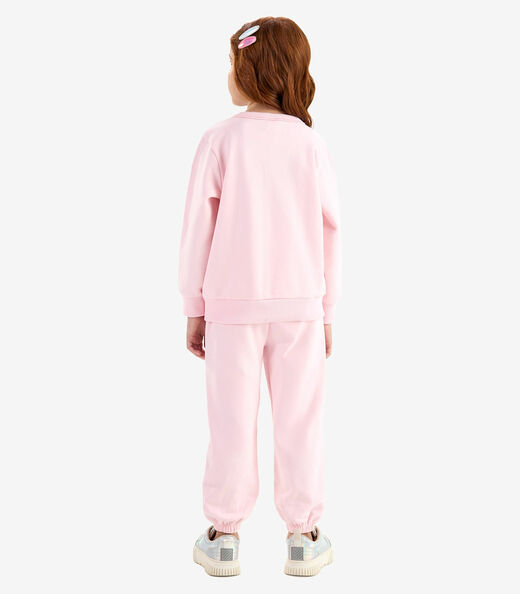 Conjunto Blusão com Calça Rovi Kids Moletom Rosa