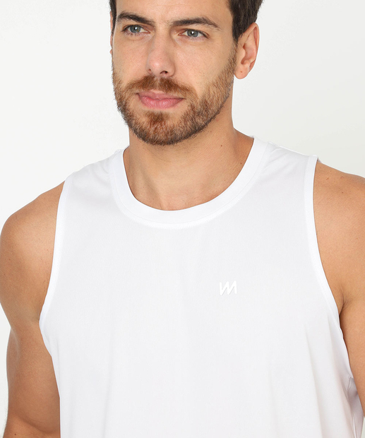 Regata Masculina Básica Fitness MR Branco