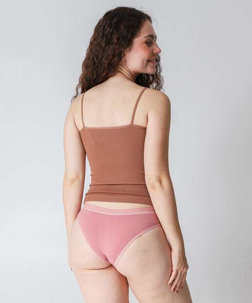 Kit 2 Calcinhas Tanga Cotton Poá Marisa Rosa