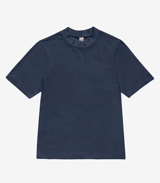 Blusa Feminina Básica em Malha Visco Rovitex Azul