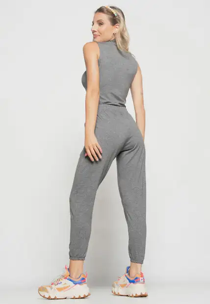 Regata  Gola Alta Malha Grafite