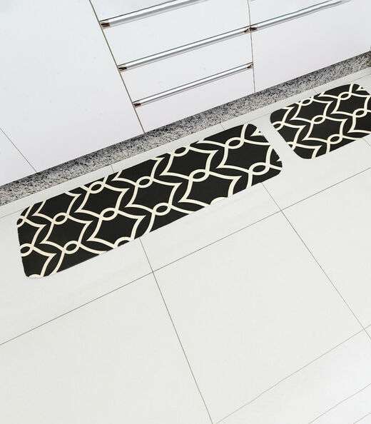 Tapete Cozinha Base Antiderrapante Tapetes Junior Preto