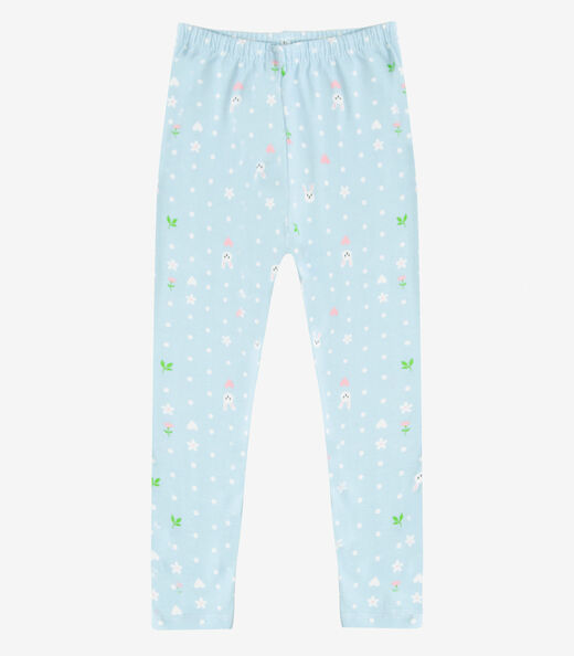 Legging Infantil Em Cotton Select Azul