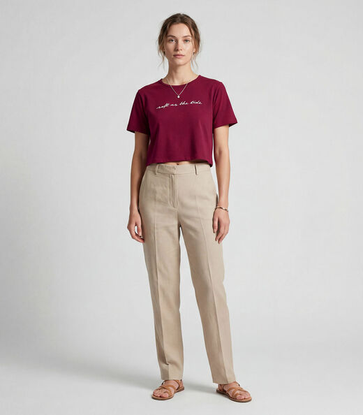 Image_Blusa Feminina em Molecotton Viscose Infinita Cor Vermelho