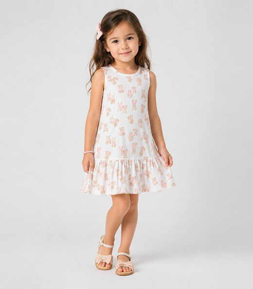 Vestido Infantil Feminino Select Bege