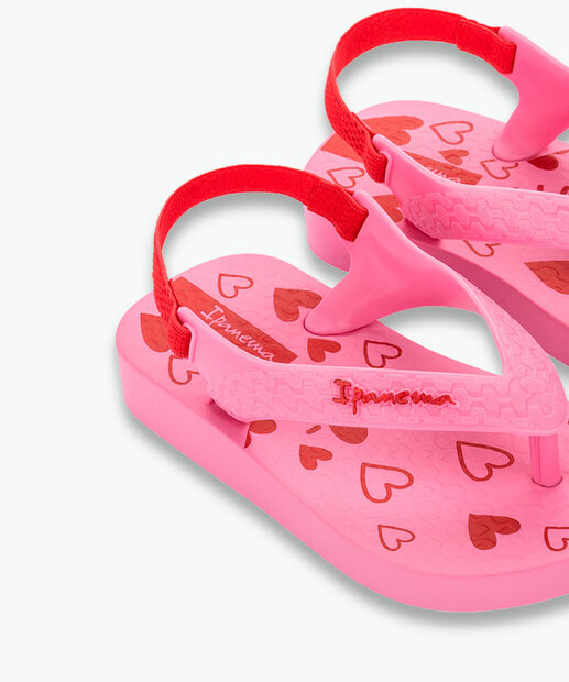 Chinelo Infantil Baby Coração Ipanema 27011 Rosa
