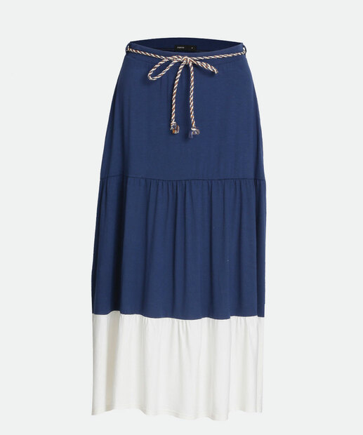Saia Midi Feminina Babado Cordão Marisa