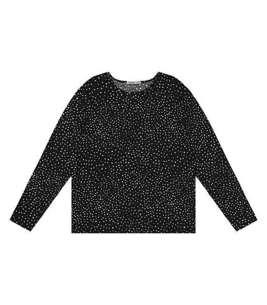 Blusa Feminina Manga Longa Plus Size Secret Glam Preto