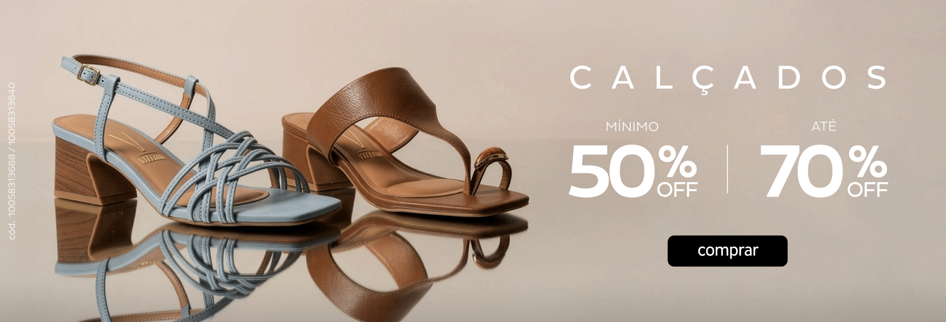 Calçados com até 70OFF