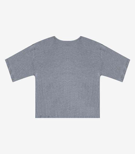 Blusa Feminina Em Viscotorcion Infinita Cor Cinza