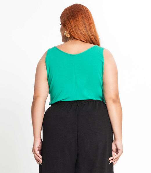 Regata Feminina Plus Size Secret Glam Verde