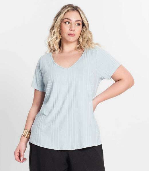 Image_Blusa Feminina Plus Size da Infinita Cor Azul