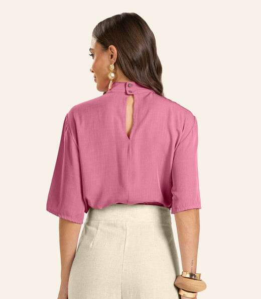 Blusa Viscose Slub Feminina Endless Rosa