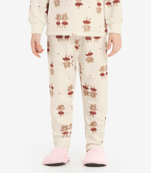 Pijama moletinho Rovi Kids Bege