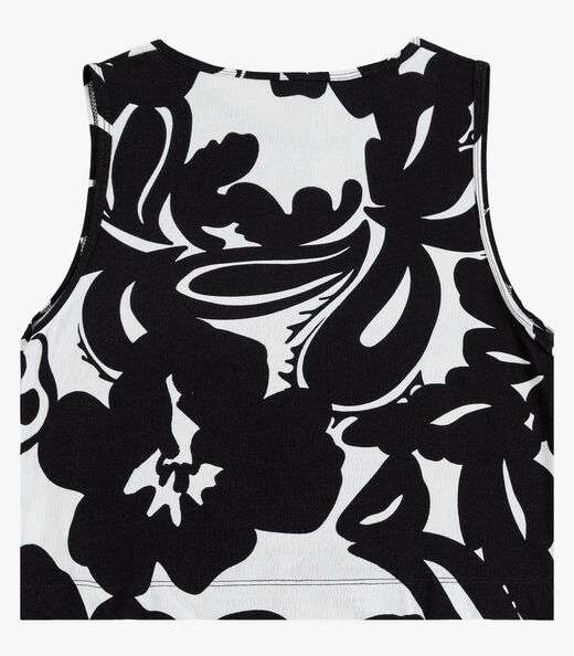 Regata Feminina Estampada Infinita Cor Preto