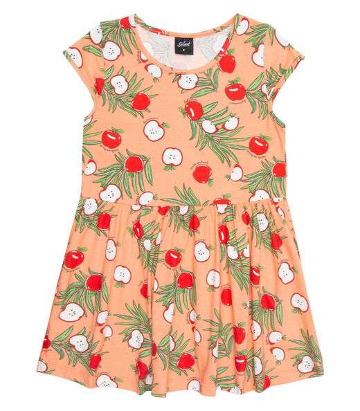 Vestido Infantil Estampa Divertida Select Laranja