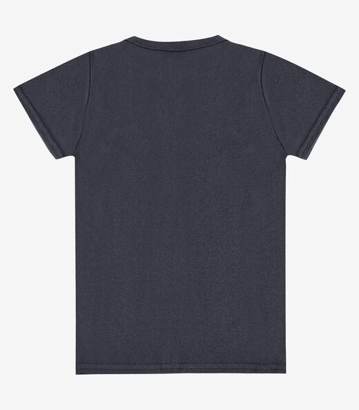 Blusa Infantil Manga Curta Básica Soletex Preto