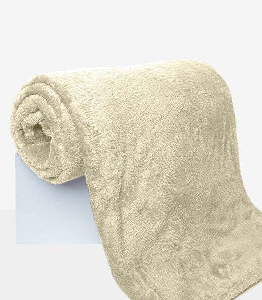 Manta de Microfibra Lisa Casal Infinita Cor Bege